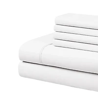 Swift Home Luxury 6-Piece Sheet Set with Extra Pillow Case, Double, White