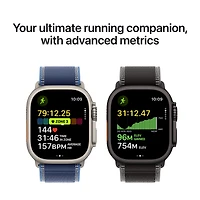 Apple Watch Ultra 3 GPS + Cellular 49mm Natural Titanium Case with Bright Blue Trail Loop - S/M