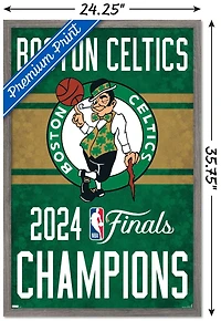 NBA Boston Celtics - 2024 NBA Finals Team Logo Wall Poster, 22.375" x 34" Framed