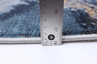 ECARPET Marble Textured Area Rug, Contemporary Carpet for Living Room, Sky Blue Marble Collection