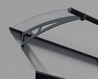 CANOPIA by PALRAM Altair 3 ft. x 9 ft. Door Awning Kit - Grey