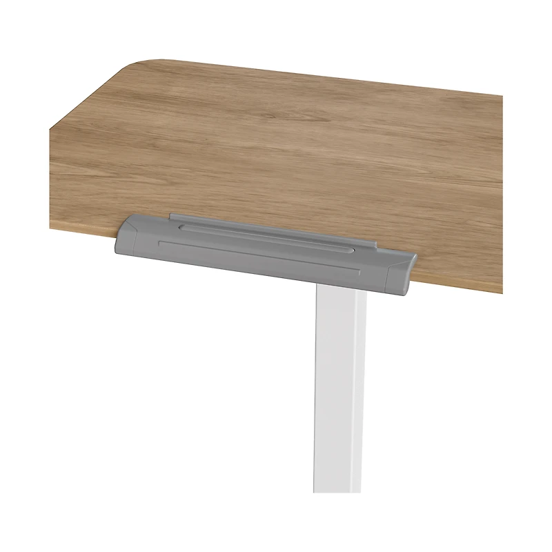 Seville Classics Natural Wood airLIFT® Pneumatic Tilting Mobile Desk Cart