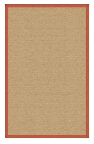 Tapis d'appoint Athena sisal et orange brûlé de 4 pi x 6 pi