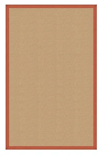 Athena Sisal & Burnt Orange 4' x 6' Accent Rug