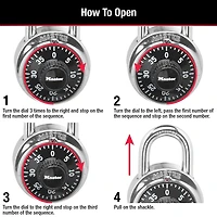 Cadenas à combinaison à 3 chiffres 1500T de Master Lock Canada - paq. de 2