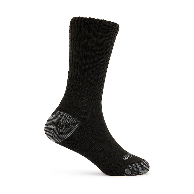 Chaussettes mi-mollet Fruit of the Loom pour garçons, paquet de 10, Dual Defense, coussinées, évacuation de l’humidité, contrôle des odeurs, couleurs assorties