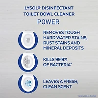 Lysol Bathroom Cleaning- Toilet Bowl Cleaner, Power, Family Pack, 10X Cleaning Power, 4 x 946 mL