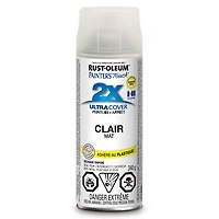 Rust-Oleum Painter's Touch 2X Interior/Exterior Ultra Cover Multi-Purpose Paint and Primer in Flat Matte Clear, 340g Spray Paint