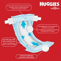 Couches pour bébé Huggies Skin Essentials, taille NB (6 à 9 lb), 180 couches