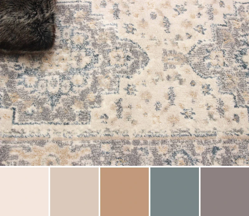 ECARPET Bijara Traditional Area Rug for Living Room, Bedroom, Dining Entrance, Hallway and More.