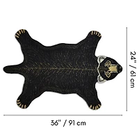 Fabstyles Black Bear Rug, Area Rag Rug for Living Room, Hallway, Patio, Bedroom
