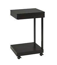 Brassex Inc Brassex Black Laptop Stand with Storage Drawer