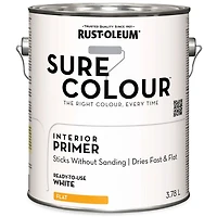 Rust-Oleum Sure Colour™ Paint + Primer, Primer Flat, White 3.78 L