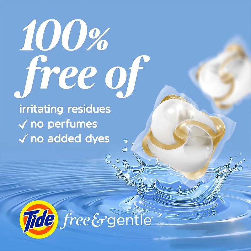Tide Capsules Pur & Doux Détergent à Lessive Pacs de Savon, Tide Capsules Détergent à Lessive, Pacs de Détergent à Lessive, Détergent à Lessive en Capsules, 76 Unités