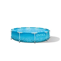 Piscine à ossature métallique en bord de mer Intex 10 pieds x 30 pouces, âge : 6 ans et plus