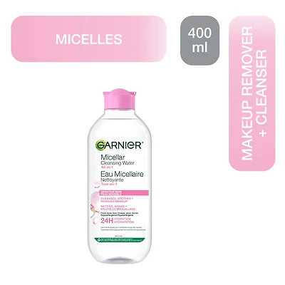 Garnier Micellar Water, Hydrating Facial Cleanser & Makeup Remover, Suitable for Sensitive Skin, 400ml