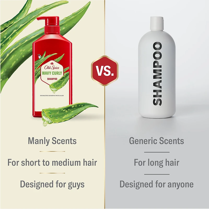 Old Spice Wavy Curly Shampoo with Aloe & Avocado Oil