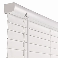 MAINSTAYS 2-inch Faux Wood Horizontal Window Blinds, White