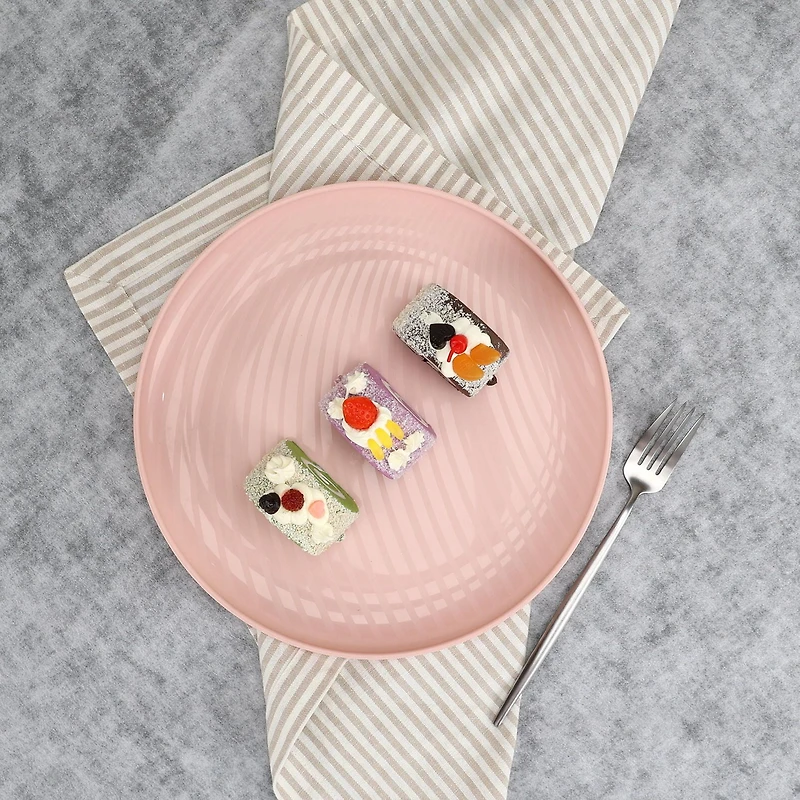 Mainstays Pink Blush Polypropylene Round Plate 1pc