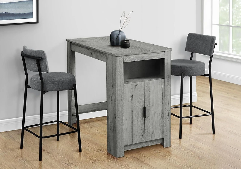 Monarch Specialties Dining Table, 48" Rectangular, Counter Height, Kitchen, Small, Storage, White Laminate, Contemporary, Modern
