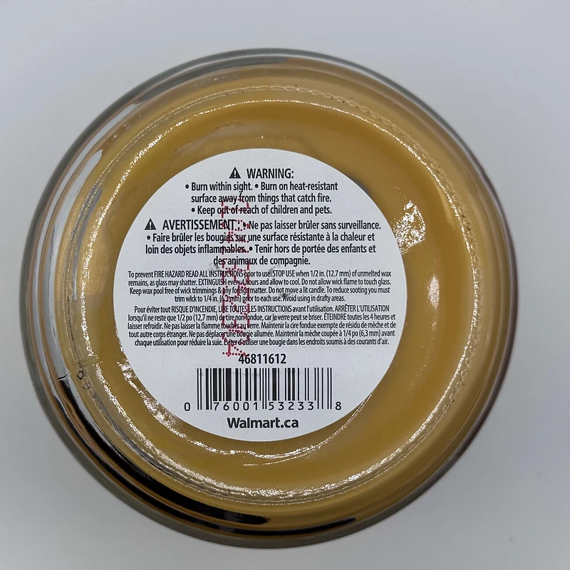 Mainstays Cranberry Mandarin Spice Scented 3-Wick Glass Jar Candle, 11.5oz.