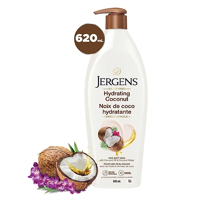 Jergens Hydratant à la Noix de Coco & Lotion pour le Corps pour Peau Sèche