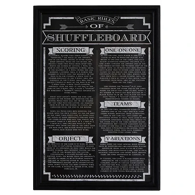 Hathaway Shuffleboard Game Rules Wall Art