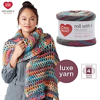 Red Heart® Roll with it melange™ #4 Worsted (Medium) Acrylic Yarn, 5.29oz/150g 389 Yards