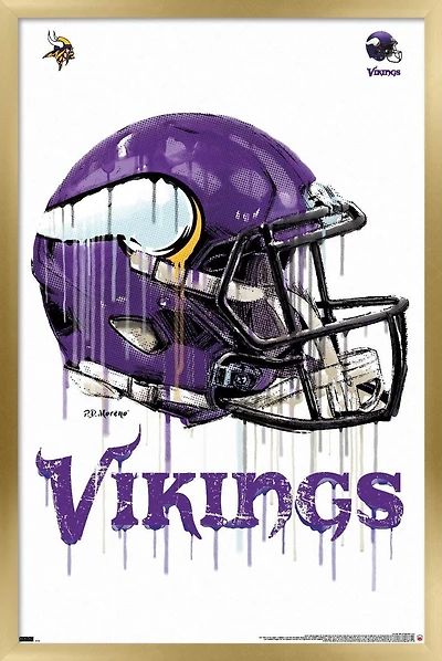 NFL Minnesota Vikings - Drip Helmet 20 Wall Poster
