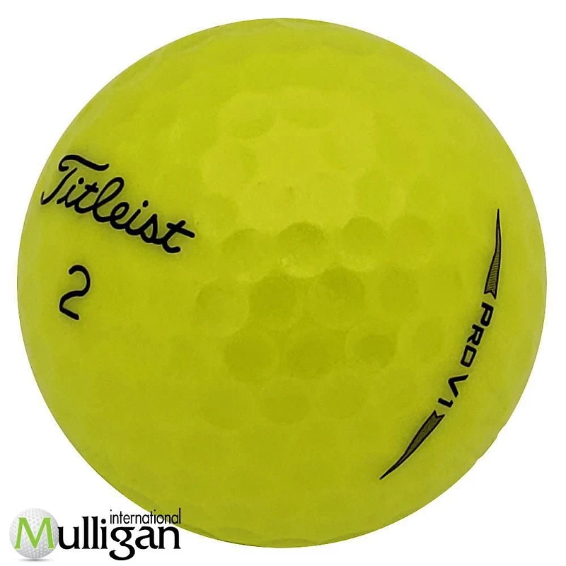 Mulligan - 36 balles de golf récupérées Titleist ProV1 2021 4A, Jaune