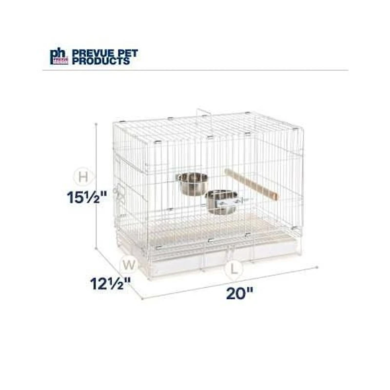 Cage à oiseaux de voyage Prevue Pet, blanc