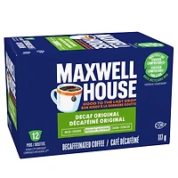 Maxwell House, Decaf Coffee 100% Compostable Pods, 12 Pods, Medium