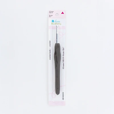LOVE KNITTING Crochet Hook, Ergonomic grip, 14cm (5.5"), 5.5 mm (US I-9)