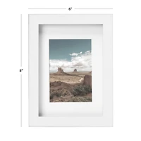 DesignOvation Gallery 5" X 7" Matted to 3.5" x 5" White Picture Frame