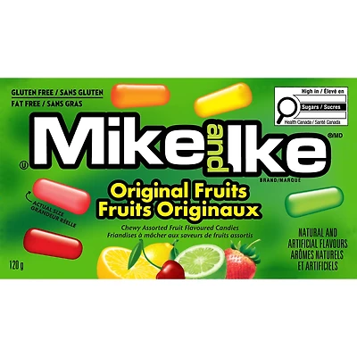 Mike and Ike Original Fruits 120g Theatre Box Fat Free Gluten free