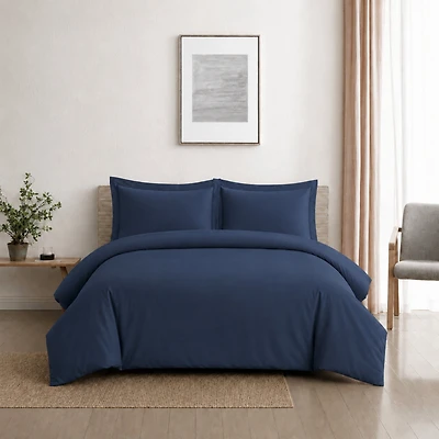 Swift Home Ensemble housse de couette unie ultra douce, Très grand lit, Indigo