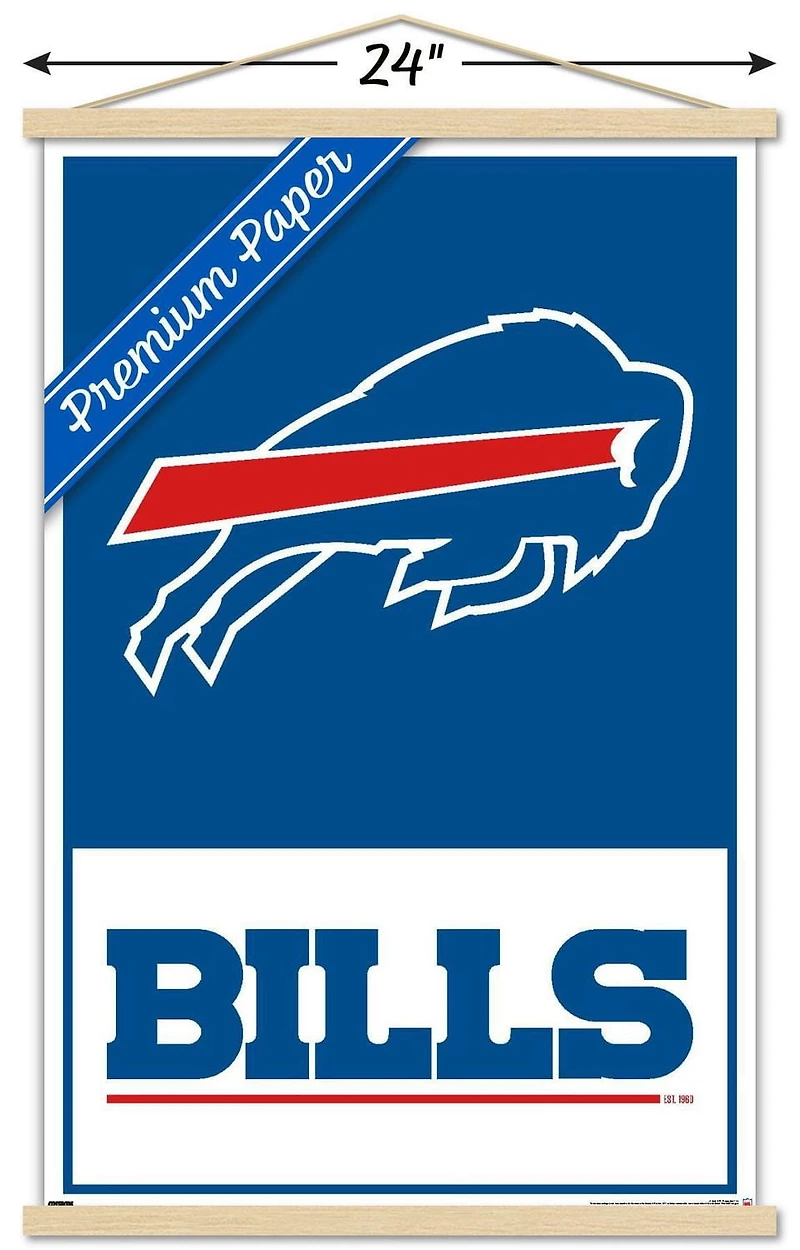 NFL Buffalo Bills - Logo 21 Wall Poster, 14.725" x 22.375" Framed