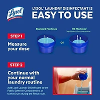 Lysol Désinfectant pour la Lessive, Pur et Frais, Sans Fragrances, Sans Colorants, 0 % Javellisant, Tue 99.9 % des Virus & des Bactéries, 2.7L