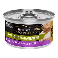 Purina Pro Plan Specialized Weight Management Turkey & Rice Entrée, Wet Cat Food, 85 g
