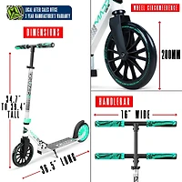 Madd Gear Folding Commuter Scooter for Adults & Teens – Kruzer 200 –  White/Teal