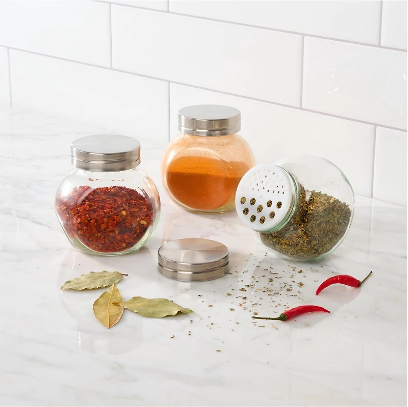 Trudeau Marshall Spice Jar, 210ml, Glass, Stainless Steel Sugar or Spice Shaker