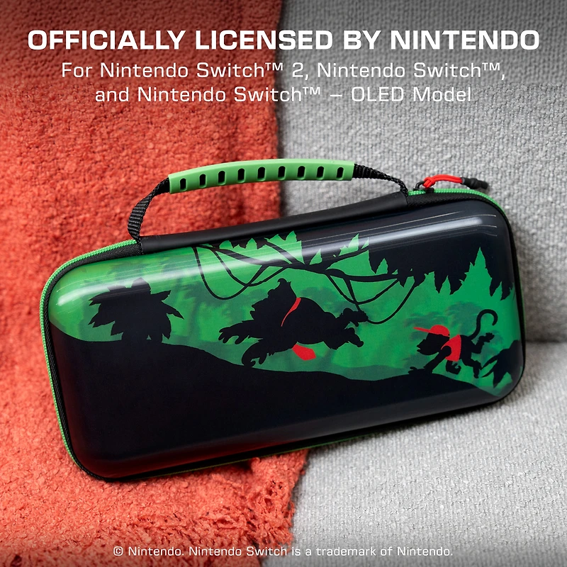 Étui de voyage Turtle Beach PlayTrek (Donkey Kong) - Nintendo Switch 2, Nintendo Switch, Nintendo Switch - Modèle OLED - Rangement, protection, support pour carte jeu, coque rigide, lenticulaire