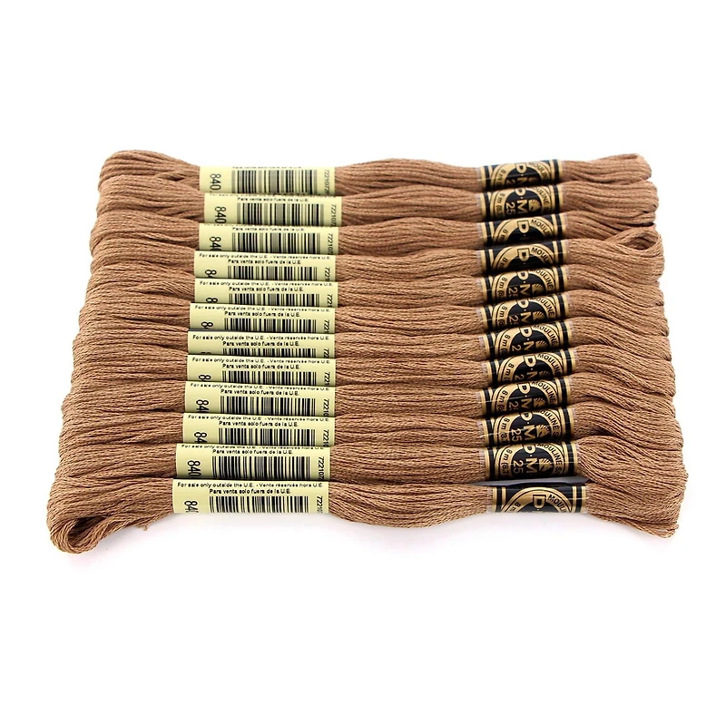 DMC 6-Strand Cotton Embroidery Floss, 8 m (8.7 yd), Brown