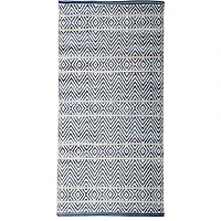 Tapis tissé à plat en coton chevrons Fabstyles pour salon, couloir, patio