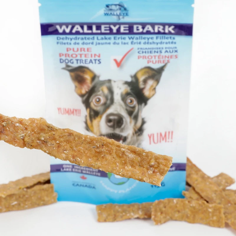 Taylor Fish Walleye Bark, Filets de Dore Jaune du Lac Erie Deshydrates, 113 G