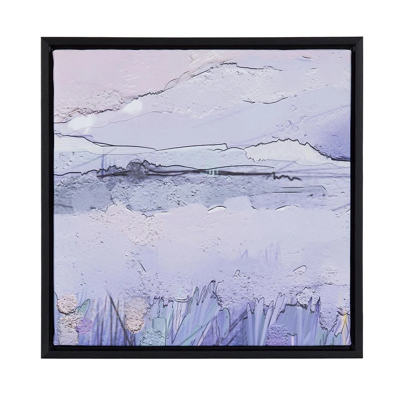 Sentra Purple Landscape Framed Canvas Art Set