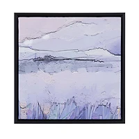 Sentra Purple Landscape Framed Canvas Art Set