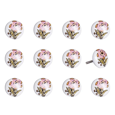 KNOB-IT VINTAGE HANDPAINTED CERAMIC KNOBS (12-Pack) KI1199