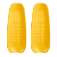 Ensemble de 2 assiettes en forme de maïs – Pratiques et sécuritaires, jaune