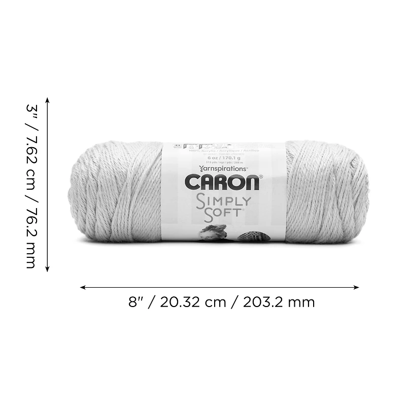 Caron® Fil Simply Soft®, Acrylique #4 Moyen, 6oz/170g